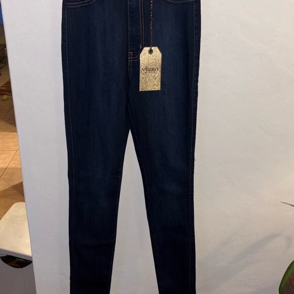 NWT Vibrant M.I.U Women's Dark Blue Skinny Jeans 25 Y2K - Picture 1 of 10
